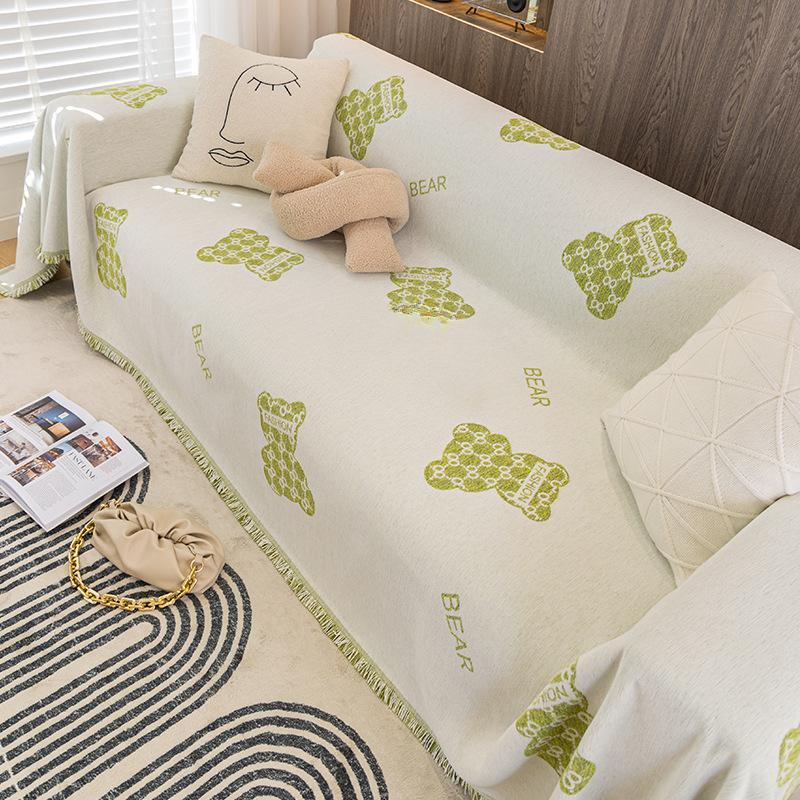 Чехол для дивана из шенилла, универсальное полотенце для дивана на все времена года, чехол для дивана с защитой от царапин от кошек, полотенце-одеяло Ins Style для дивана