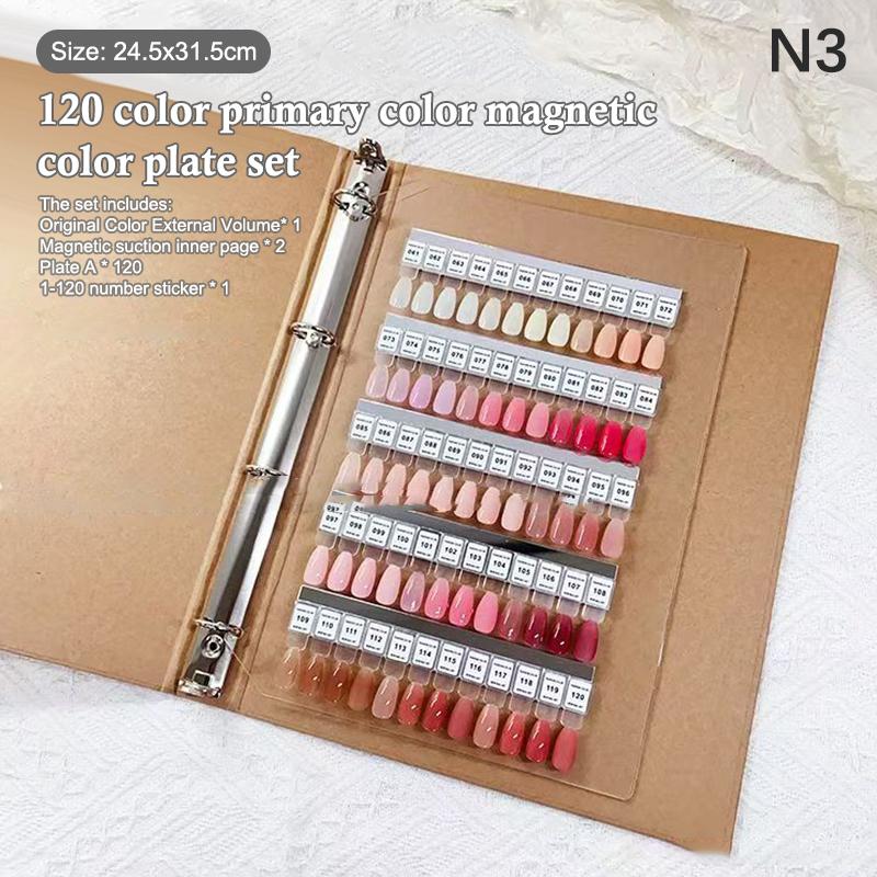 Nail Color Palette Magnetic Acrylic Color Card Book Nail Polish Glue Sample Display Tool Nail Wearing Style Sample Display Board