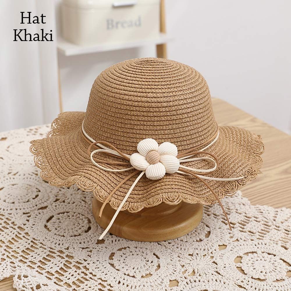 Big Brim Kids Straw Cap Bag Breathable Beach Cap Holiday Sun Hat  Baby