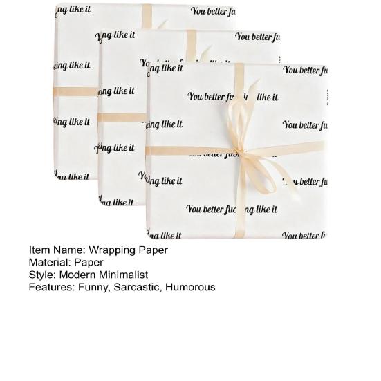 Тебе лучше это понравится Обёрточная бумага Смешная Грубая Упаковка для подарков День рождения Рождество Праздник для взрослых Саркастичная