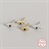S925 Sterling Silver Devil'S Eye Stud Earrings Classic Simple Personality Fashion Versatile Stud Earrings Stacked Earrings