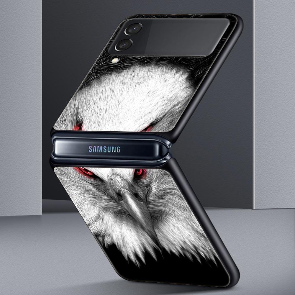 Чехол для телефона Z Flip 4 для Samsung Galaxy Z Flip 3 5G ZFlip3 Flip3 zflip Flip4 черный жесткий чехол для ПК тигр лев леопардовый чехол