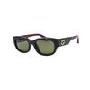 3D Webbing Plate Frame Rectangular Sunglasses Women's Tortoiseshell