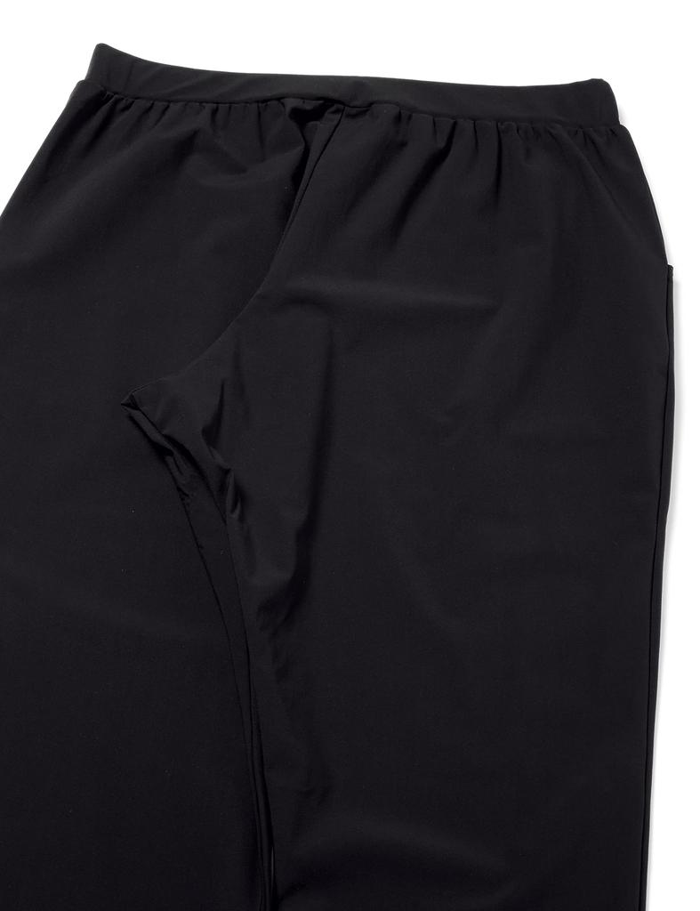 Blue Outer Bottom Yoga Wear Long Pants UV Protection Rate Over Stretch DGY517 BL L [CEDA X/Wacoal] (3/4 Length) 90% Women's