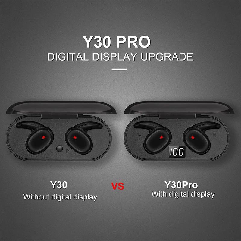 Y30 TWS Wireless Bluetooth headset 5.2 Wireless headphones Earbuds In-ear Noise Reduction Waterproof Headphones for allphones