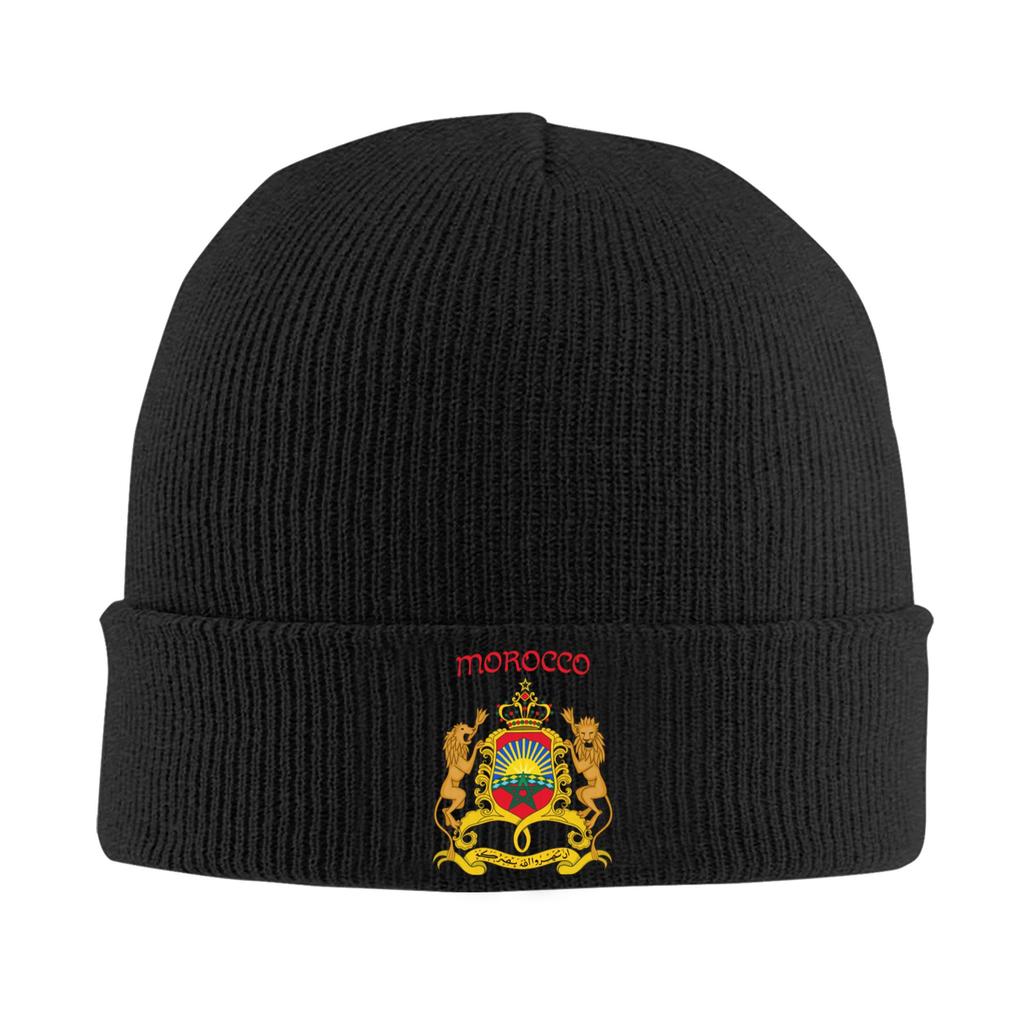 Unisex WomenMorocco Heart Flag Beanie Hats Y2K Cool Knitted Hat Autumn Winter Outdoor Caps Custom Elastic Bonnet Hats