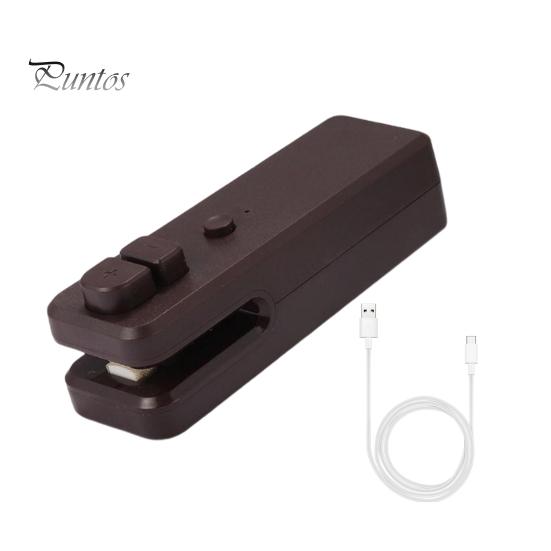 Mini Bag Sealing Machine Food Package Sealer Moisture-proof USB Rechargeable with Cutting Function Freshness-keeping Plastic Bags Snack Bags Sealer