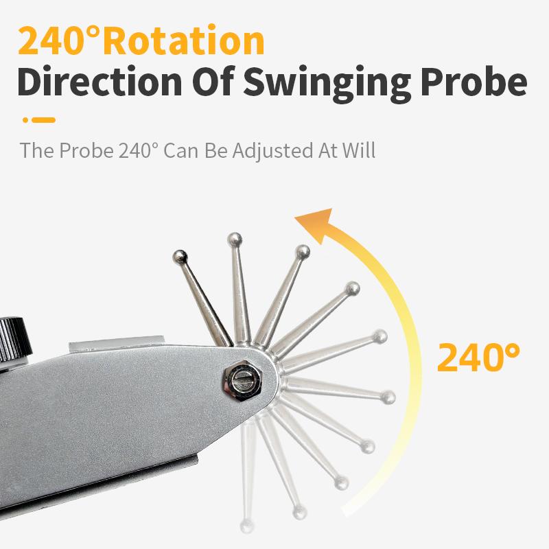 Индикатор циферблатный рычажный Kerseo 0-0,8 мм с измерительными зондами механический измерительный инструмент 0,01 мм индикаторы для проверки циферблата