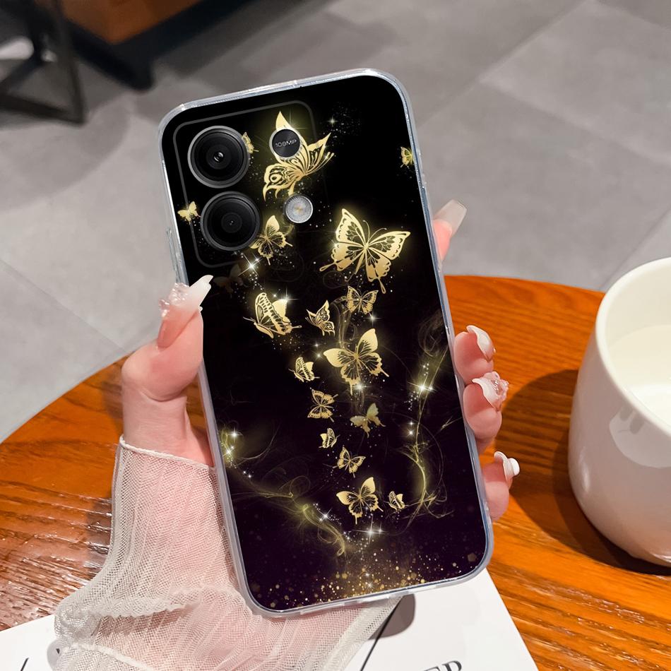 Чехол для телефона Redmi Note 13 Pro Plus, Чернильная живопись, Прозрачный, Мягкий, Тонкий, Силиконовый, Противоударный, Задняя крышка для Redmi Note13 13Pro+