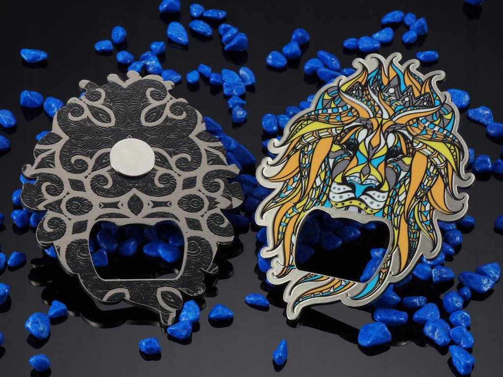 KADAX Otwieracz Stalowy Do Butelek Napojów Kapsli Lew