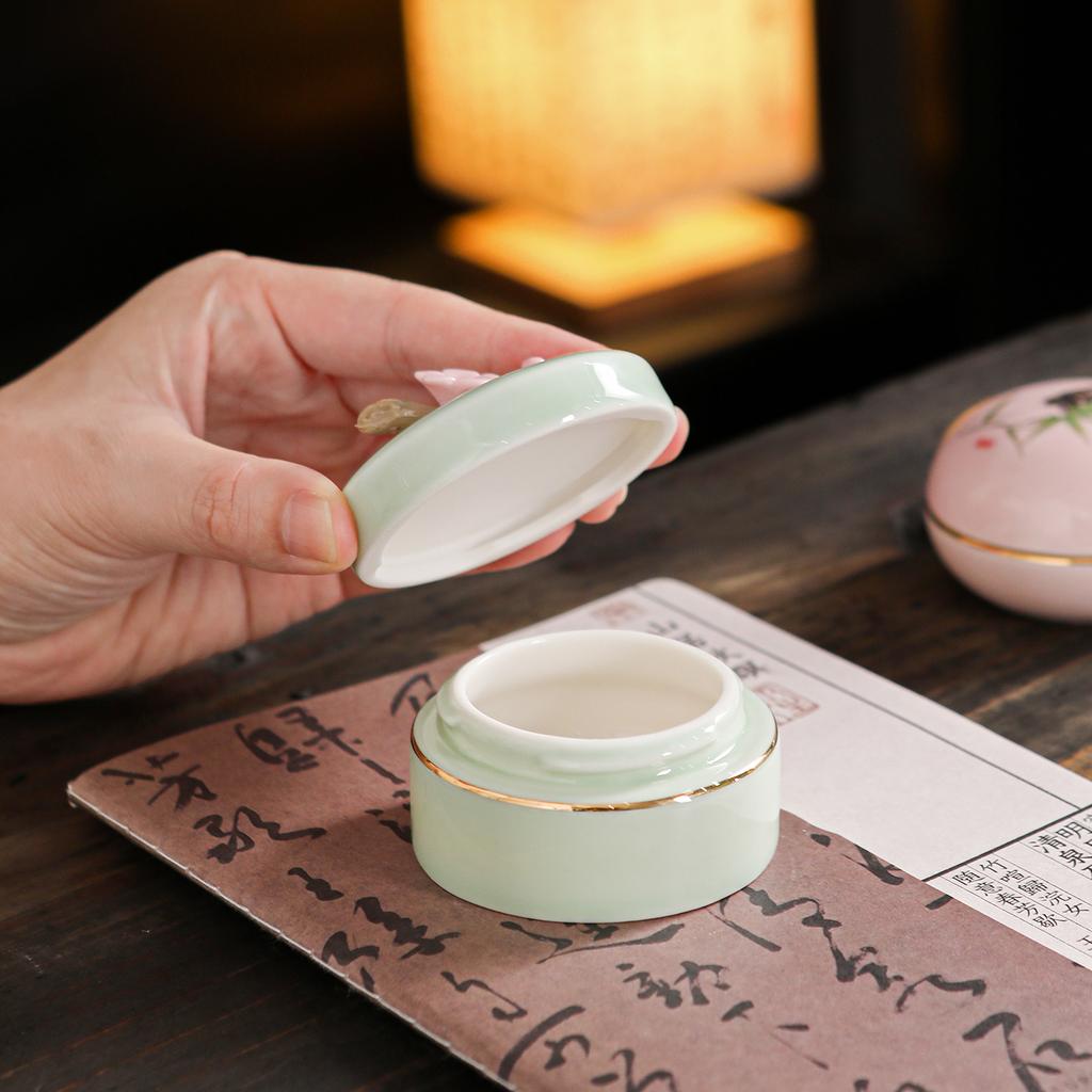 Креативная портативная мини-керамическая банка для хранения, бутылочка для специй, мази, порошка, маленькая банка для чая, контейнер для хранения, поделки, декор для дома