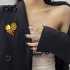 Metal Waffle Brooch Enamel Love Brooch, Heart Lapel Pin, Sweater Pin Cardigan Coat Suit Scarf Decor, Men Women Clothing Accessories Decorative
