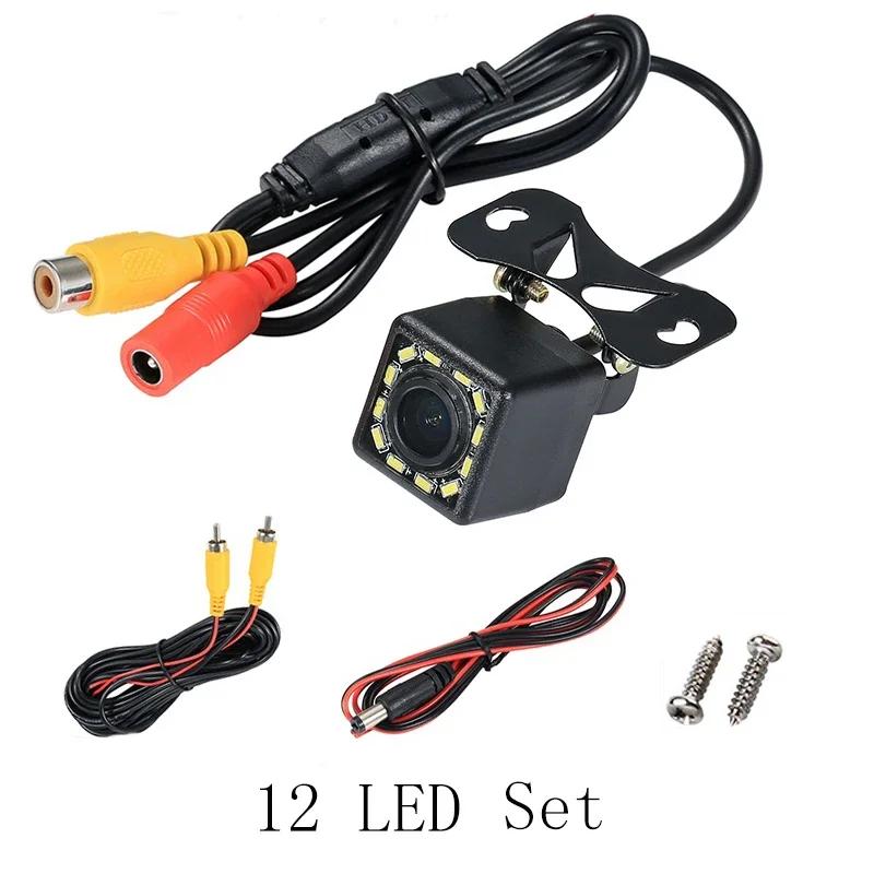 Wide Angle HD Car Rearview Camera Rear View Video Vehicle Cameras Backup Reverse Camera 12 LED Night Vision Parking Camera
