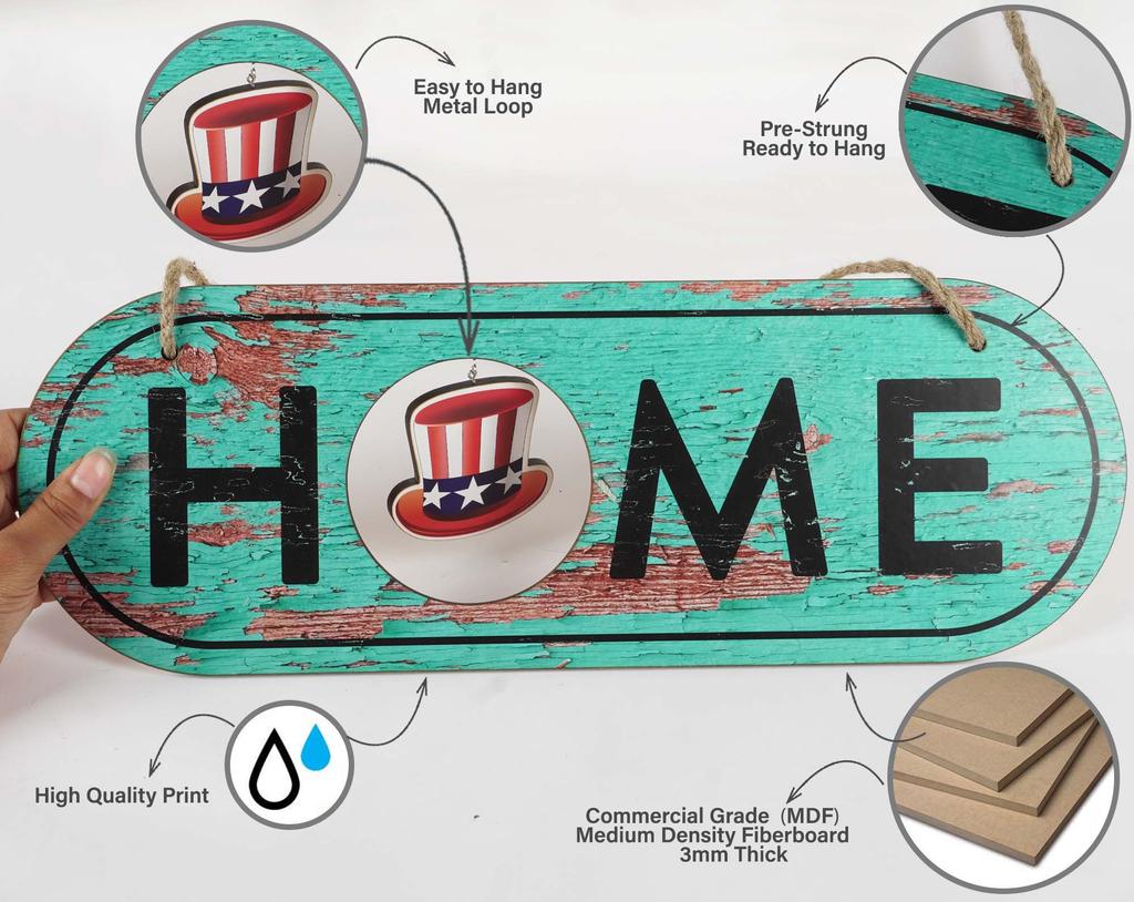 Inkdotpot Welcome Sign Front Door Decorations Hanging Rustic Wood Seasonal Holiday Ornaments Housewarming GiftWall Hanging 17" Inches