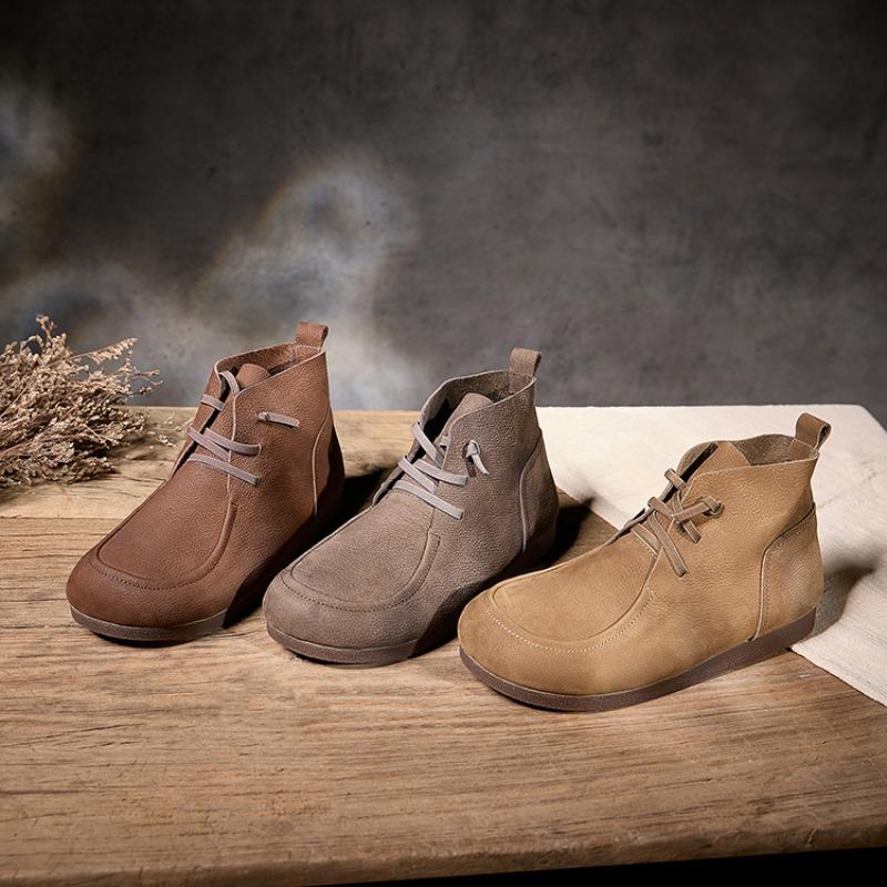 Single Women's Shoes, Retro Ankle Boots, Martens Boots, Soft Soles, Soft Leather, Plus-size Women's Boots