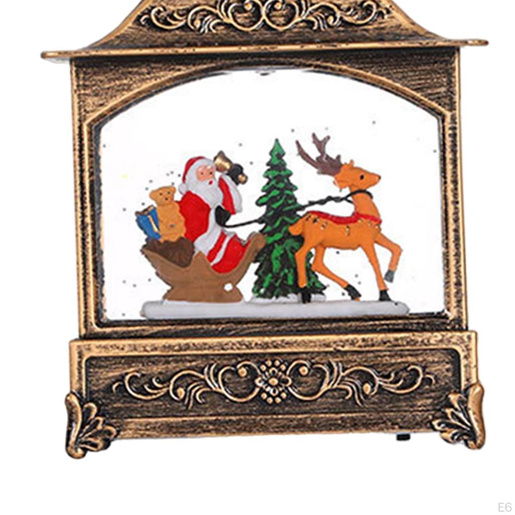 Christmas Lantern Lamp Musical Snow Globe Festival Yard Light Night for