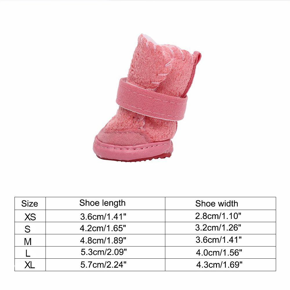 4 шт./компл. Защитные товары для питомцев Хлопковые ботинки Теплая обувь для собак Ботинки для щенков Зимняя обувь для питомцев Нескользящие