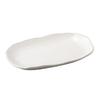 Белая глазурованная овальная тарелка Овальная тарелка [ 22,5×13×2,5 см ]