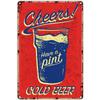 Cheers A Beer Free Beer Tomorrow Metal Tin Signs Posters Plate Wall Decor for Man Cave Bars Cafe Clubs Retro Posters Plaque