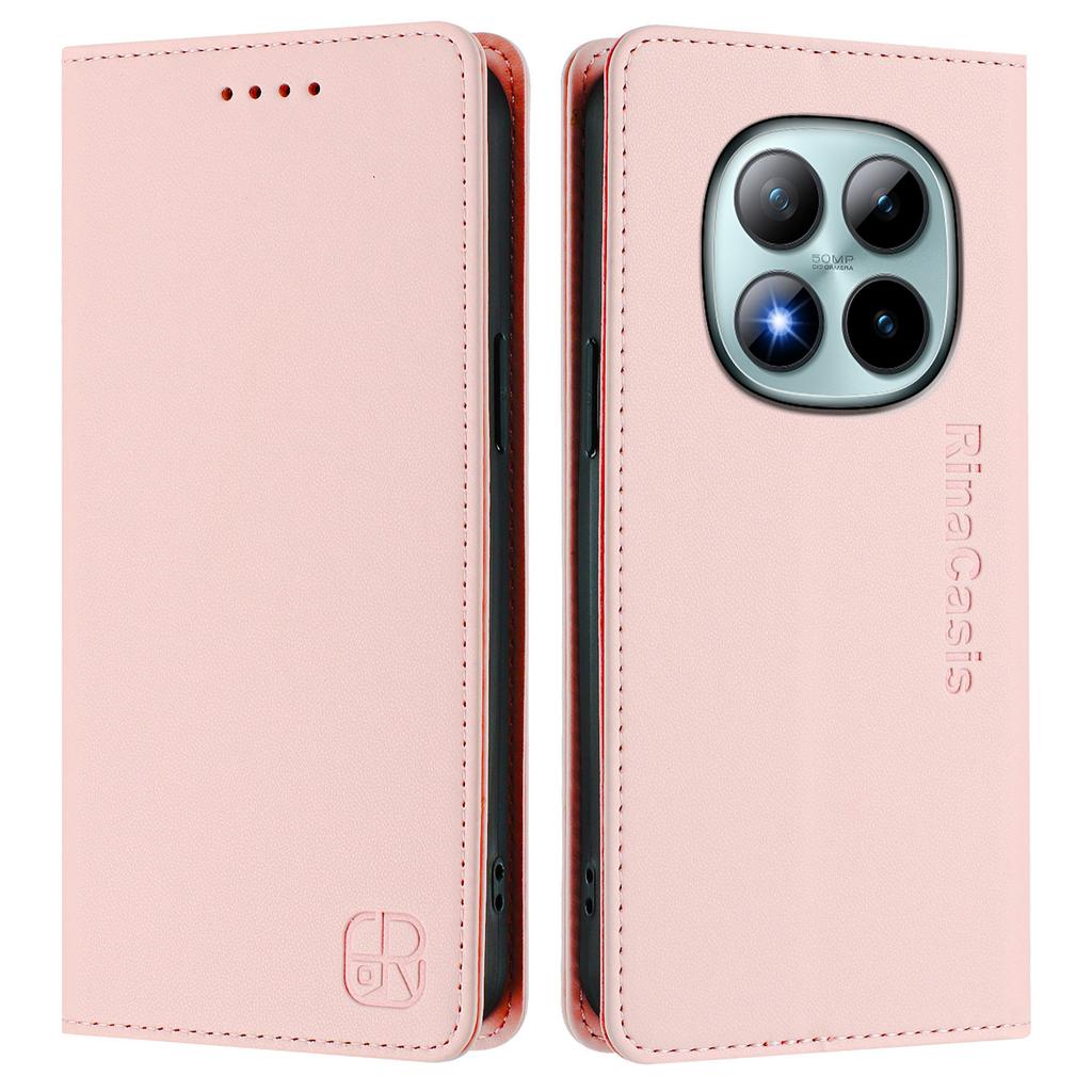 Для Xiaomi Redmi Note 15 Pro+ 5G Кожаный чехол RINACASIS RC01 Чехол для телефона с RFID-блокировкой Кошелек-подставка