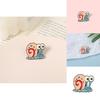 Unique Cartoon Snail Metal Brooch Fashionable Alloy Badge For Pets And Collectors