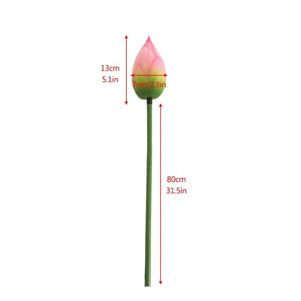 New Landscape Artificial Flower DIY Decoration Long Stem Artificial Lotus Artificial Flower Pole Lotus PU Green Plant