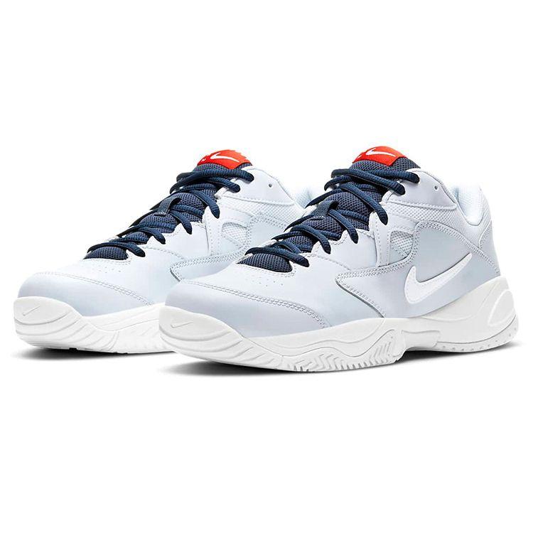 Nike Кроссовки мужские Court Lite 2 Football Grey Obsidian Team-Orange White AR8836-006
