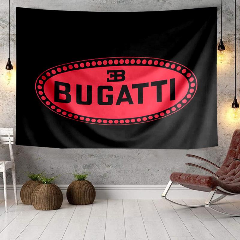 Buga-tti Printed Tapestry, Wall Hanging,Livingroom, dormitory, Large Wall Decor, Fabric Decor Fan Birthday Gifts