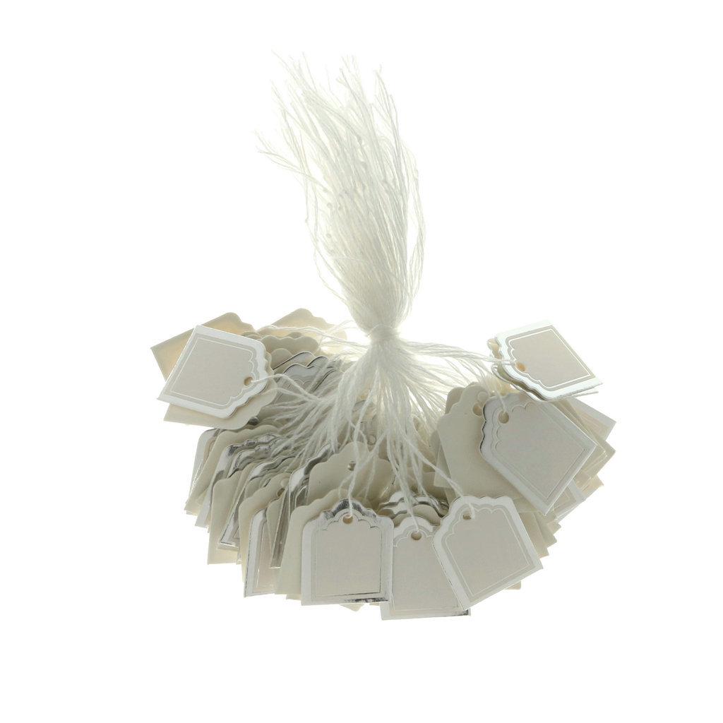 Ценники для ювелирных изделий в форме веера с золотыми и серебряными краями