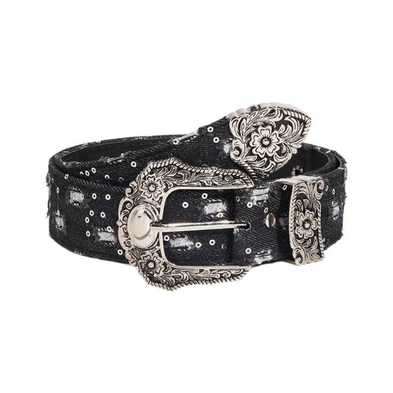 Потертый пояс для джинсов, регулируемый по размеру, пояс для талии для женщин, для джинсов, юбки, пальто