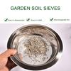 Soil Sifter Set Stainless Steel Sieve Frame with 5 Mesh Sieve Pans