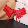 Sexy Open Crotch Lace Thong: Low Waist, Seamless, Transparent Plus Size Women's Panties