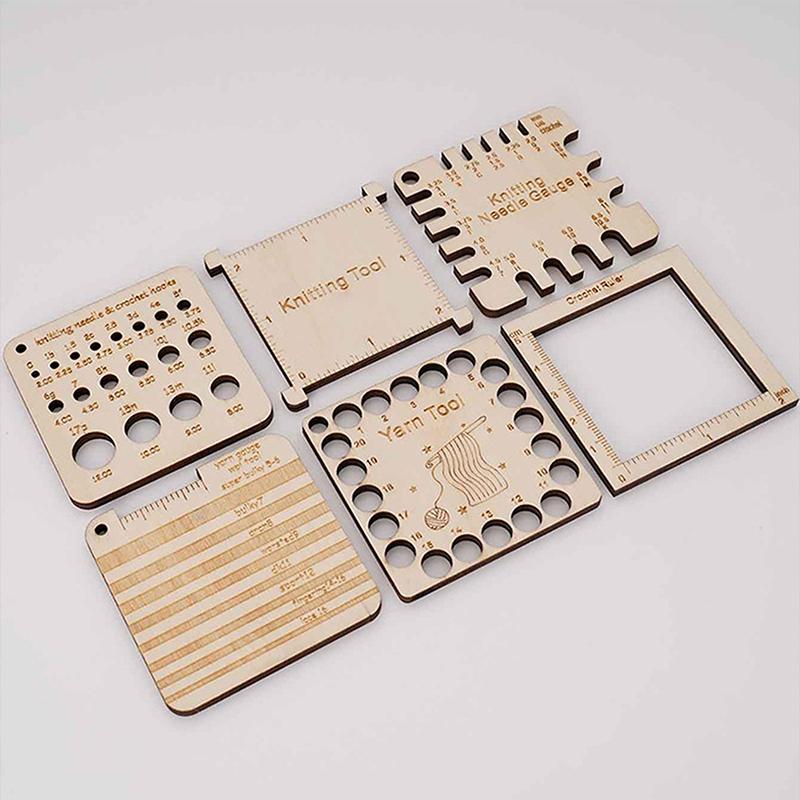 Деревянная спица линейка калибр калькулятор для вязания линейка плотности ткачество своими руками измерительные инструменты линейка для вязания принадлежности для шитья