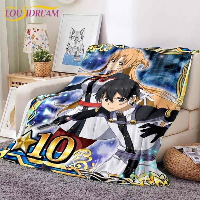 Одеяло Asuna Sword Art Online, одеяло для дивана-кровати, супер мягкое теплое одеяло, флисовое одеяло
