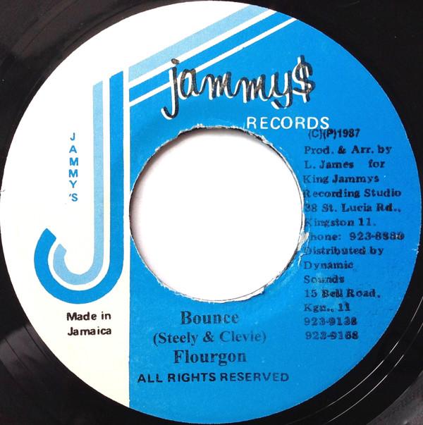 7-дюймовая пластинка FLOURGON Bounce NONE Jammys Records 1987 Ямайка Регги Ска Даб Б/у