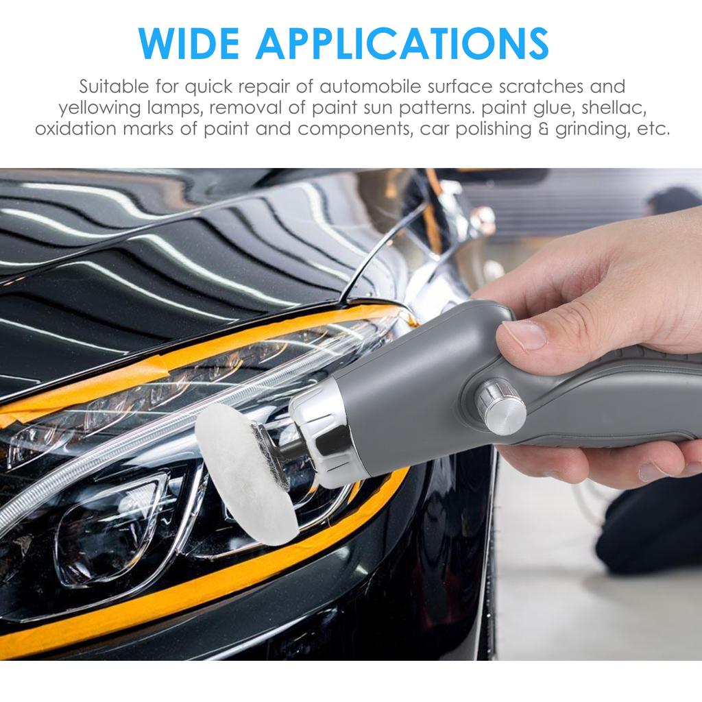 Мини-полировальный станок мощностью 60 Вт с прикуривателем, электрический полировщик для автомобилей с переменной скоростью, 8500 об/мин