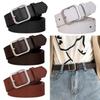 All-match Casual Vintage Square Buckle Waistband PU Leather Belt Pants Bands Ladies Dress Belts