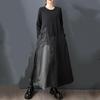 Long Sleeve Plus Size Black Vintage New In Dresses for Women Spring Autumn Casual Loose Dress