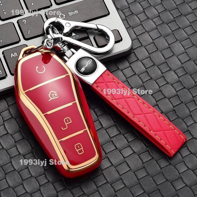 Car Key Holder Keychain For BYD Seal Silicone TPU Case Key