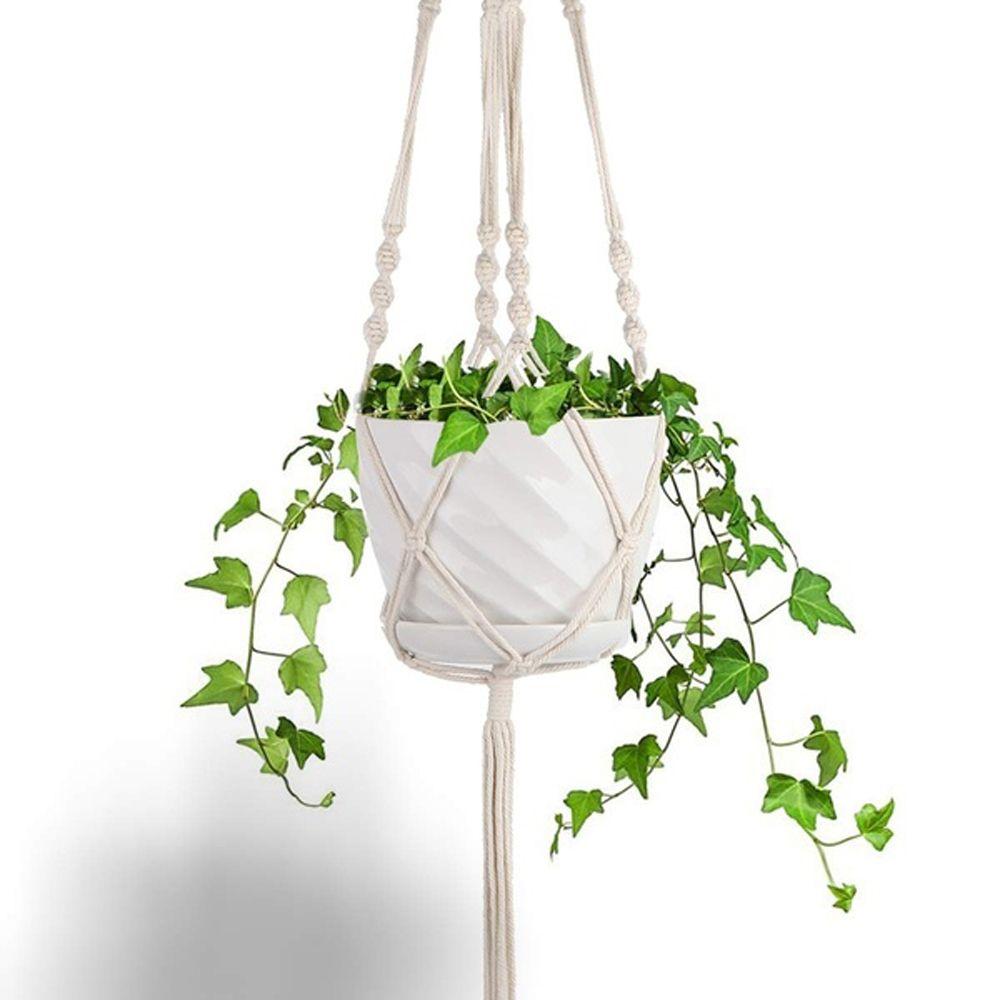 Indoor Hooks Macrame Hanging Basket Flower Pot Holder Garden Hanging Rope Plant Hanger