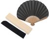 Shouroku Lace Comes In a Paulownia Wood Box with Fan Day Gift for Women [Nishikawa Shoten] Veil-like Fan, Black, Pouch, Mother's