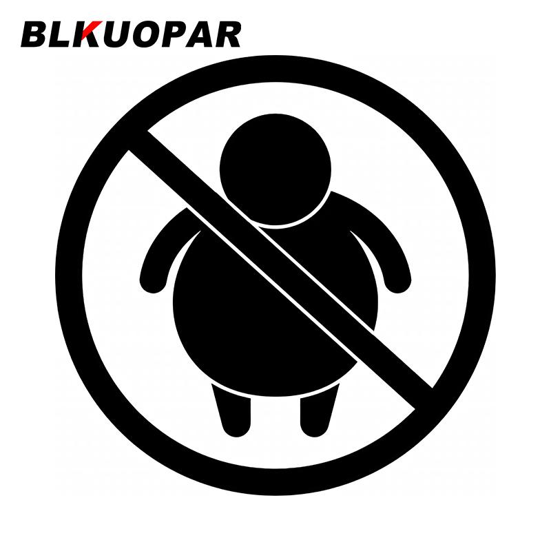 BLKUOPAR NO FAT CHICKS Car Stickers Vinyl Personality Decal Waterproof Scratch-Proof Motorcycle Graphics Caravan Car Lable