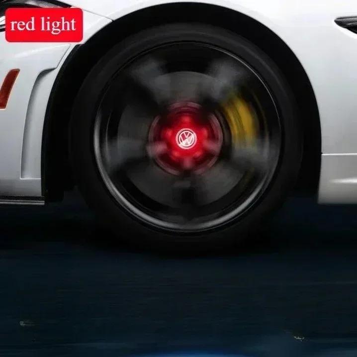 2025 Горячие 4 шт. Светодиодные колпачки на ступицу автомобиля С плавающей подсветкой Центральные колпачки колес Для VW Volkswagen golf4/6/7 toutan passat ti