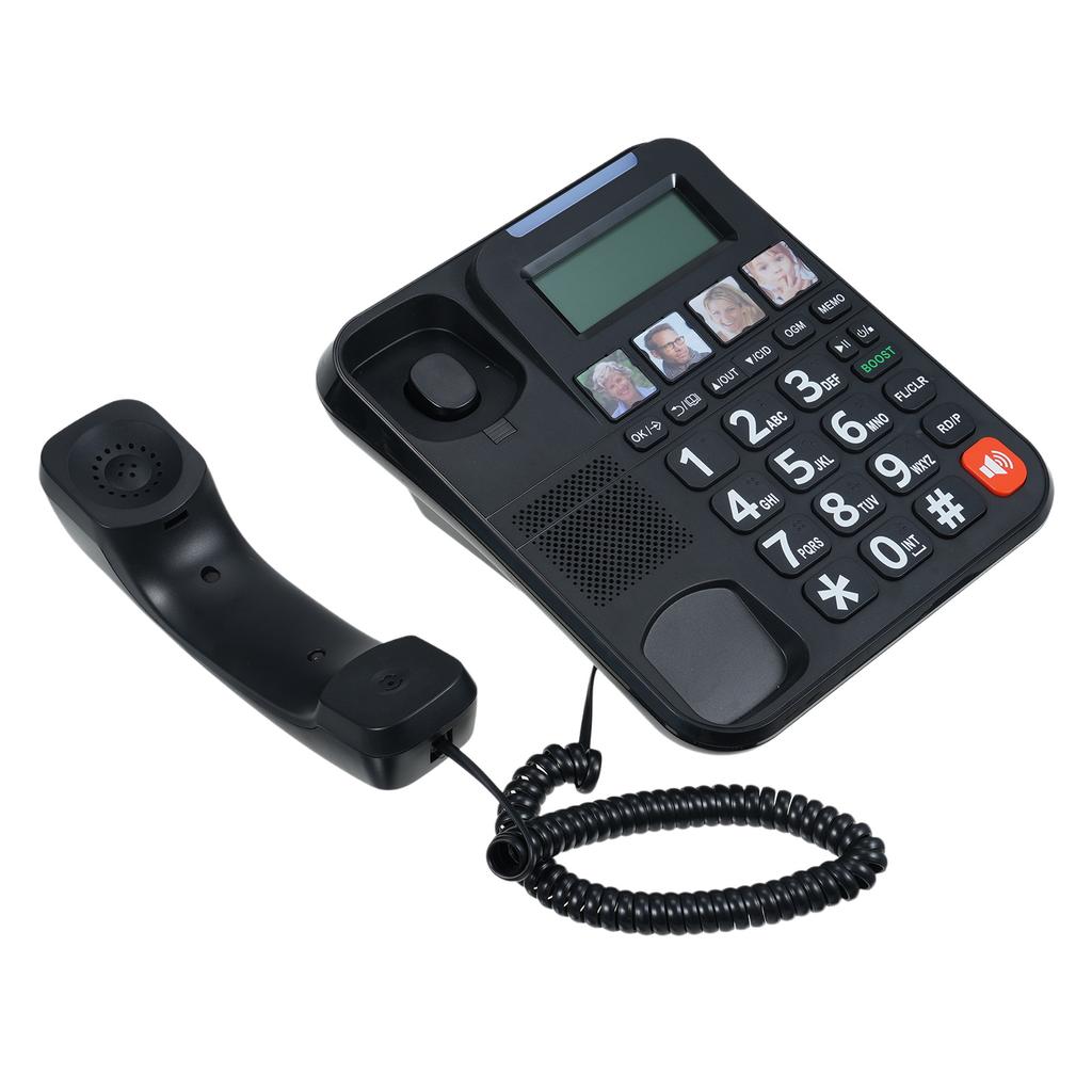 Расширяемая телефонная система D2015 TAM, проводная беспроводная телефонная система с большими кнопками ответа на телефонный звонок