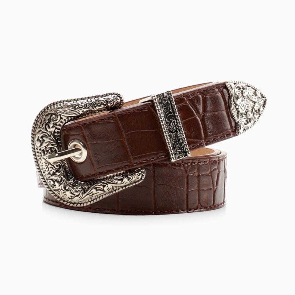 Pin Buckle Women Belt Punk PU Leather Waistbands Fashion Retro Waist Belt  Party