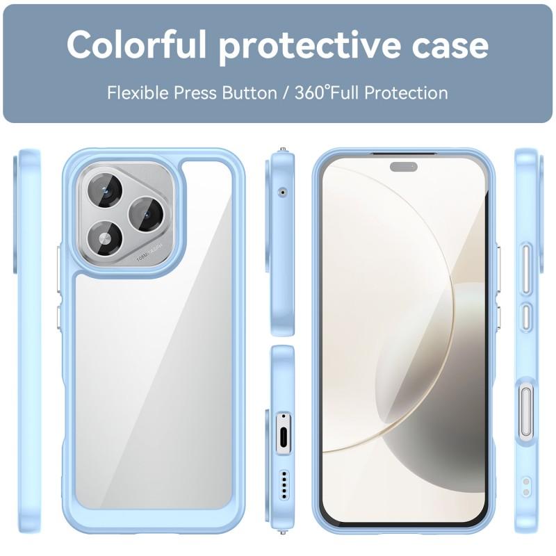 For Honor 400 Lite 5G Phone Case WANLONFENG XC Series TPU Acrylic Cover with Tempered Glass (Big Lens Hole)