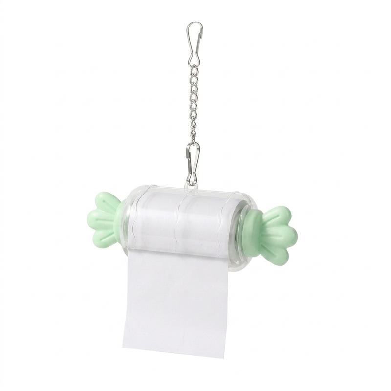 1pc Shredding Bird Toy Colorful Refillable Paper Roll Chew Toy for Cockatiel Budgie Parrot Cage Enrichment Durable Fun