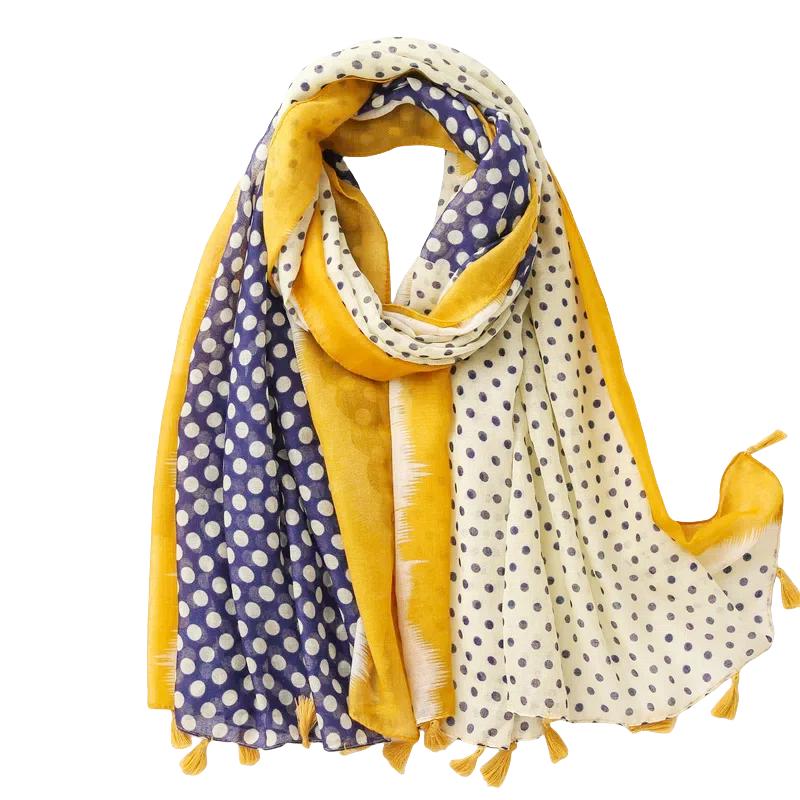 Lightweight Scarves Fashion Flowers Print Women Cotton Wrap Scarf Head Shawl Summer Gift