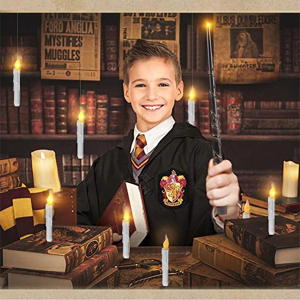 Парящие свечи с палочкой для рождественского/хэллоуинского/валентиновского декора белые