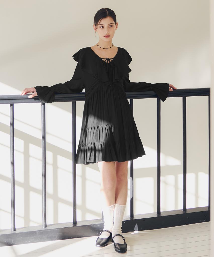 Zero Street [2 Colors] Sepia Frill Dress